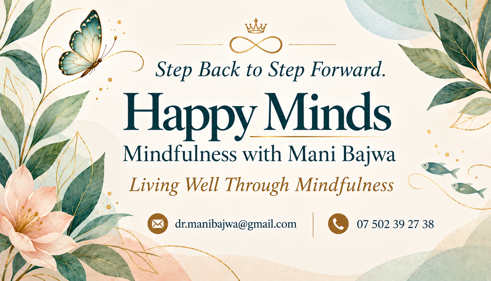 Original Happy Minds business card design